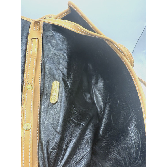 Vintage Fendi Selleria Striped Canvas & Leather Envelope Crossbody Bag Repair - Picture 14 of 16